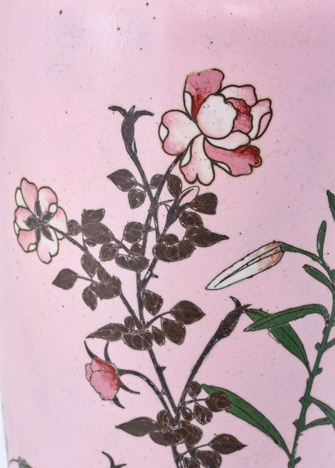 219/1069 Cloisonné-Vase, Meji, Japan um 1900. – Bild 3