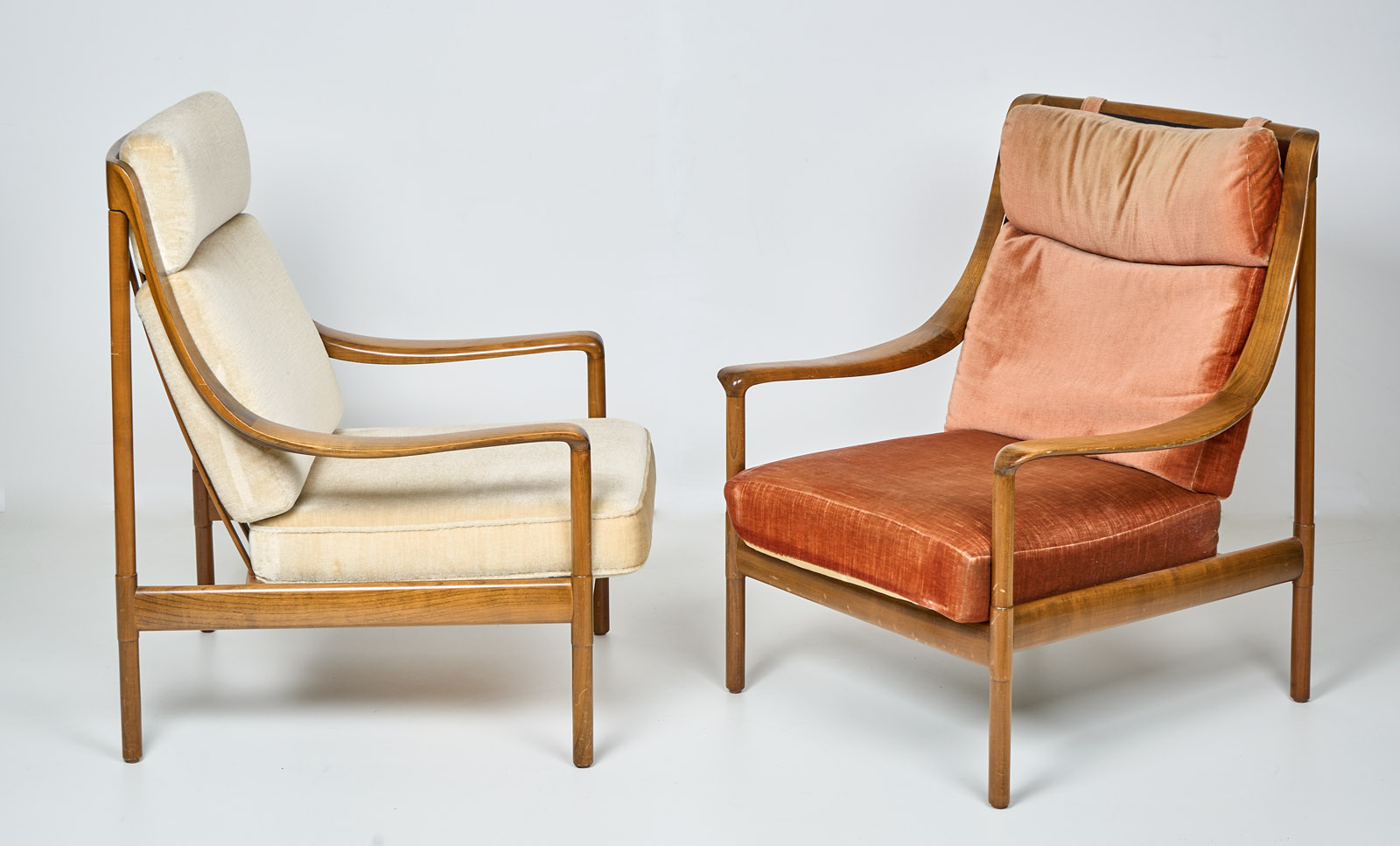 219/449 Paar gr. Armlehnsessel im Dänischen Stil, wohl Walter Knoll 1960-70er Jahre – Bild 2