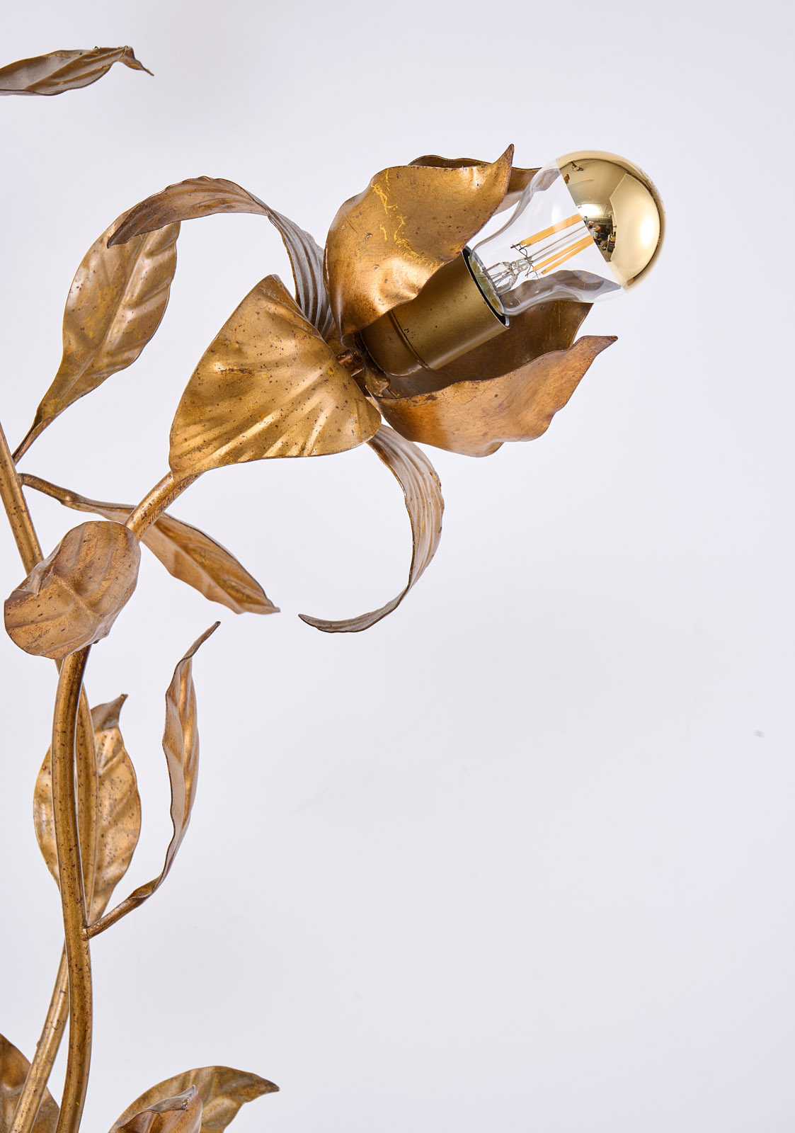 219/555 Gr. florale Stehlampe, wohl Hans Kögl Italien 1970er Jahre – Bild 5